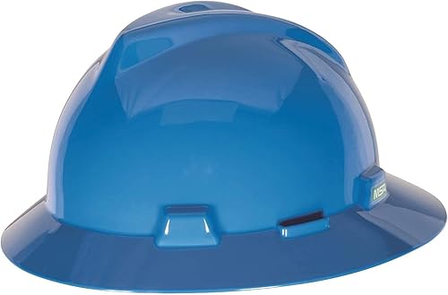 Miniatura 7 de MSA - Casco V-Gard de ala completa con suspensión, cubierta de polietileno, protección superior contra impactos y correas de corona autoajustables,