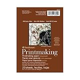 Strathmore (433-5 400 Series Printmaking Pad, Heavyweight, 5'x7', White, 20 Sheets