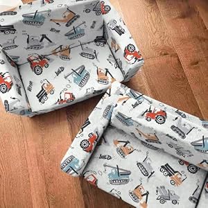 Toddler Couch Kids Sofa Children's 2 in 1 Convertible Sofa to Lounger - Extra Soft Flip Open Chair & Sleeper, Truck Excavator Car Printed Toddler Chairs for Boys Girls Couch Bed Toddler Couch Kids Sofa Childrens 2 in 1 Convertible Sofa to Lounger Extra Soft Flip Open Chair Sleeper Truck Excavator Car Printed Toddler Chairs for Boys Girls Couch Bed