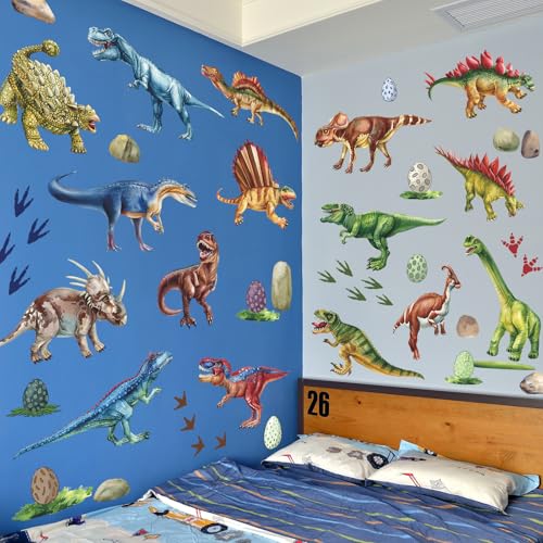8 láminas de vinilos de dinosaurios acuarela 9.8x13.8 pulg miniatura 7