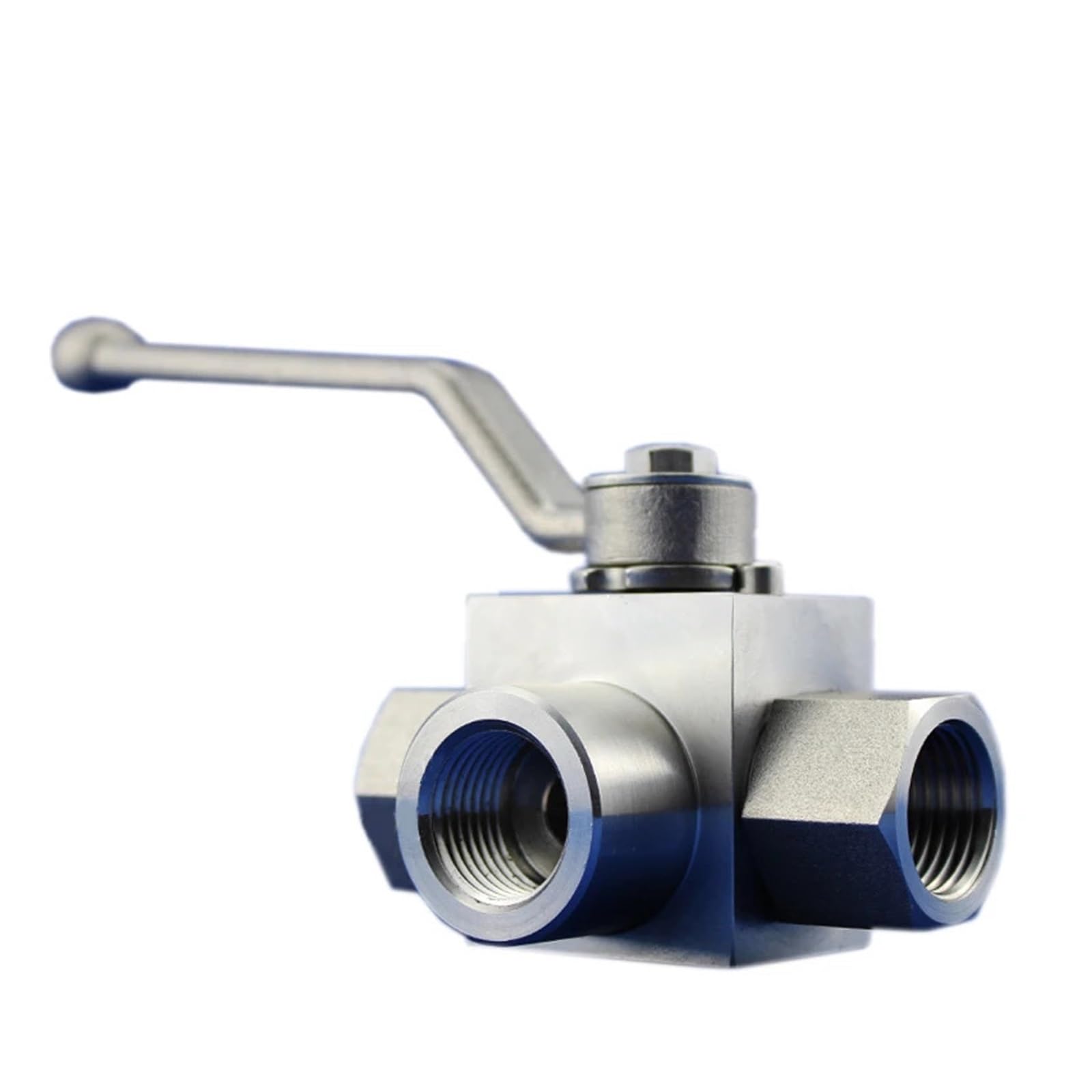 Vanne 3 voies hydraulique inox 1/2 pouce de type L pour circuit haute pression
