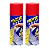 Plasti Dip Red 11 oz Spray Coating, 2 Pack – Peelable Rubber Coating for Wheels, Trim, Auto Parts, Tools, Household Items & DIY Projects – Flexible, Durable, Removable Rubberized Finish