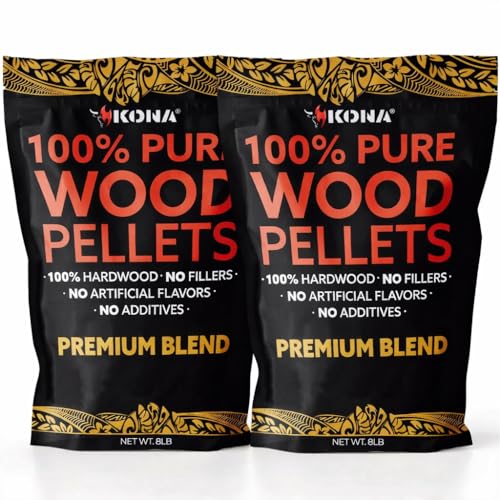 Image of Kona Premium Blend Smoker Pellets, Intended for Ninja Woodfire Outdoor Grill, 16 lb Resealable Bag
