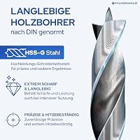 Falkenwald Holzbohrer Set 1-13mm + Kegelsenker 26tlg. - HSS-G Bohrerset für präzise und saubere Bohrungen - Bohrer Set Holz - Bohraufsätze – Ansicht 5