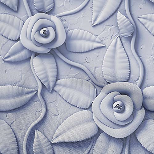 oneOone Cotton Cambric Grayish Purple Fabric Florals Sewing Material Print Fabric By The Yard 42 Inch Wide