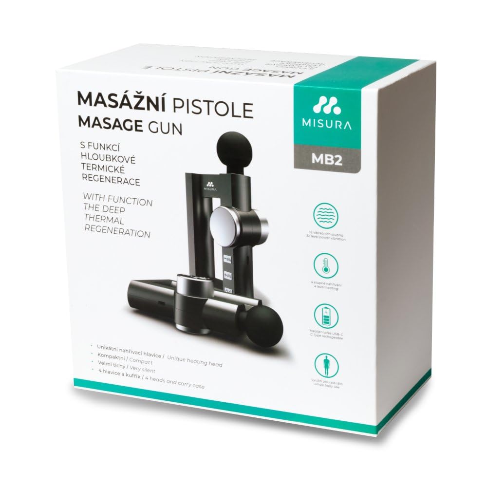 Misura Pistola da massaggio MB2 con funzione di riscaldamento profondo-BLUE