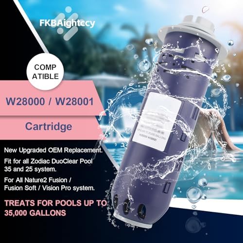 Replacement for Nature2 Cartridge W28000 W28001 Pool for Nature 2 Duoclear Cartridge Pool Fusion/Fusion Soft/Vision Pro for Zodiac Duoclear 25 35 System Sanitizer - 2