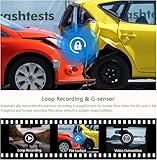 Dash Cam Front and Rear Inside 3 Channel Dashcam for Cars 1080P with SD Card, 3 Ways Triple Camera with IR Night Vision, G-sensor, Loop Recording, Parking Monitor - Image 6