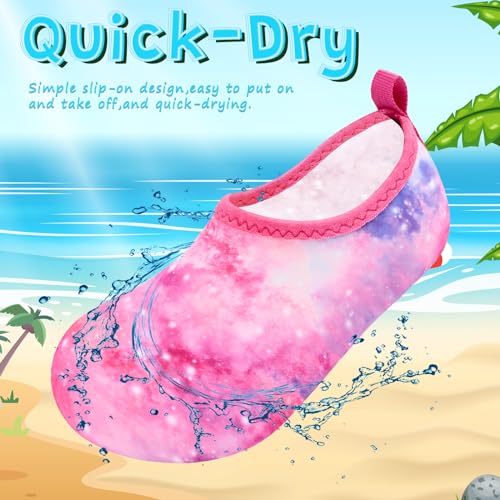 Image of VIFUUR Kids Water Shoes Girls Boys Quick Dry Aqua Socks for Beach Swim Outdoor Sports