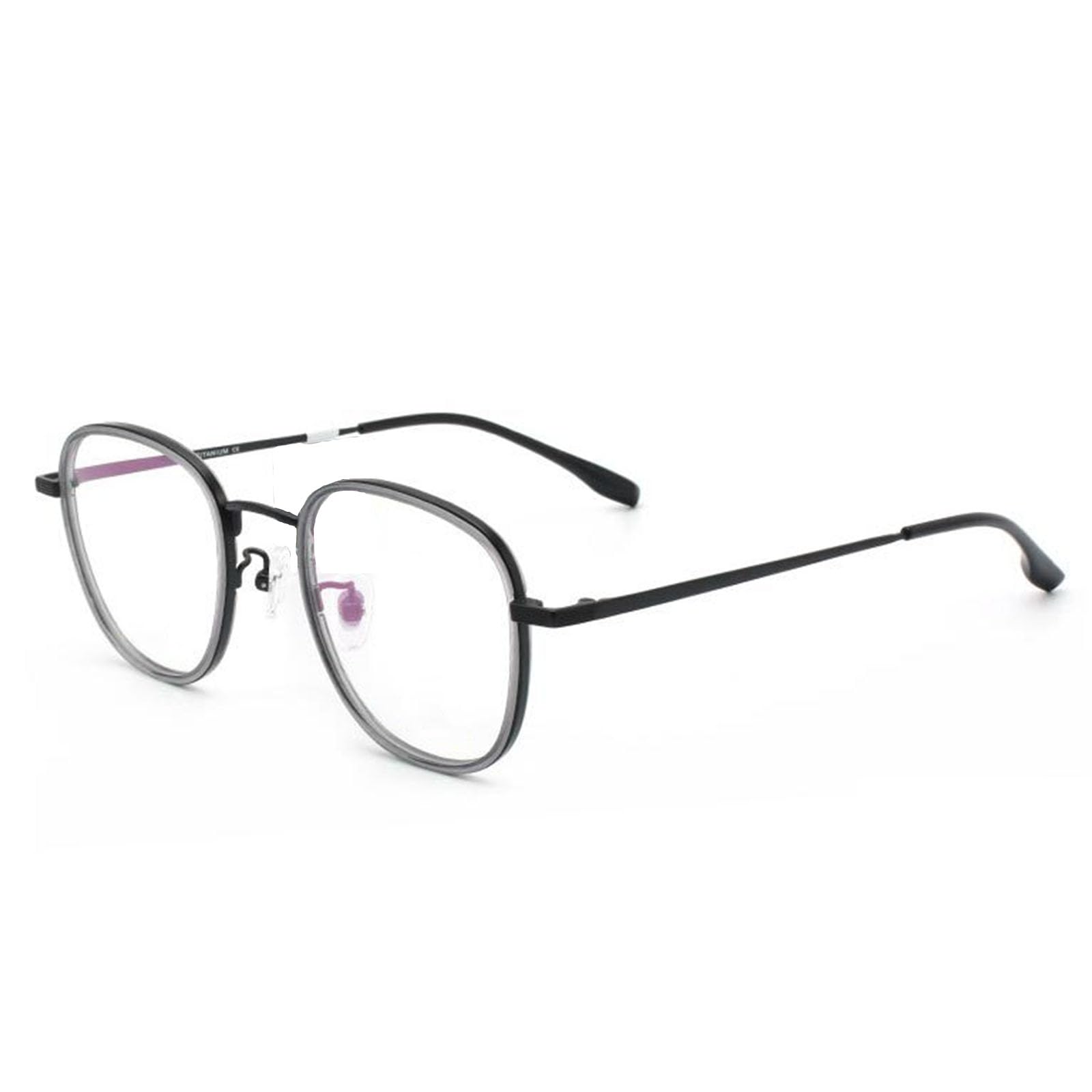 Niebieskie Światło Blokujące Okulary Męskie I Damskie Retro Płyta + Nogi Tytanowe Ramka Owalna Zapobiegaj Zmęczeniu Oczu Anty-UV Okulary Komputerowe,B