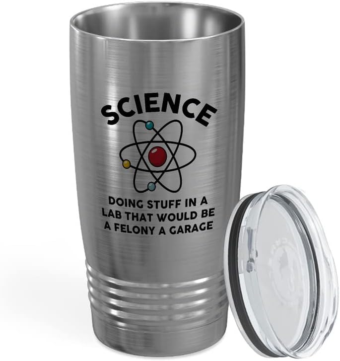 Scientist - Vaso vikingo de acero inoxidable de 20 onzas Ciencia, haciendo cosas en un laboratorio Laboratorio de química, elemento de mesa