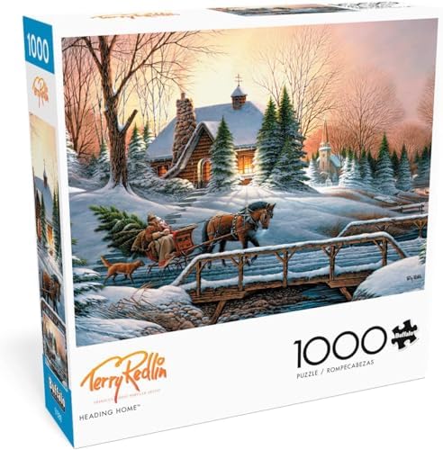 Buffalo Games - Terry Redlin - Heading Home - 1000 Piece Jigsaw Puzzle for Adults - Challenging Puzzle Perfect for Game Nights - Finished Puzzle Size is 26.75 x 19.75