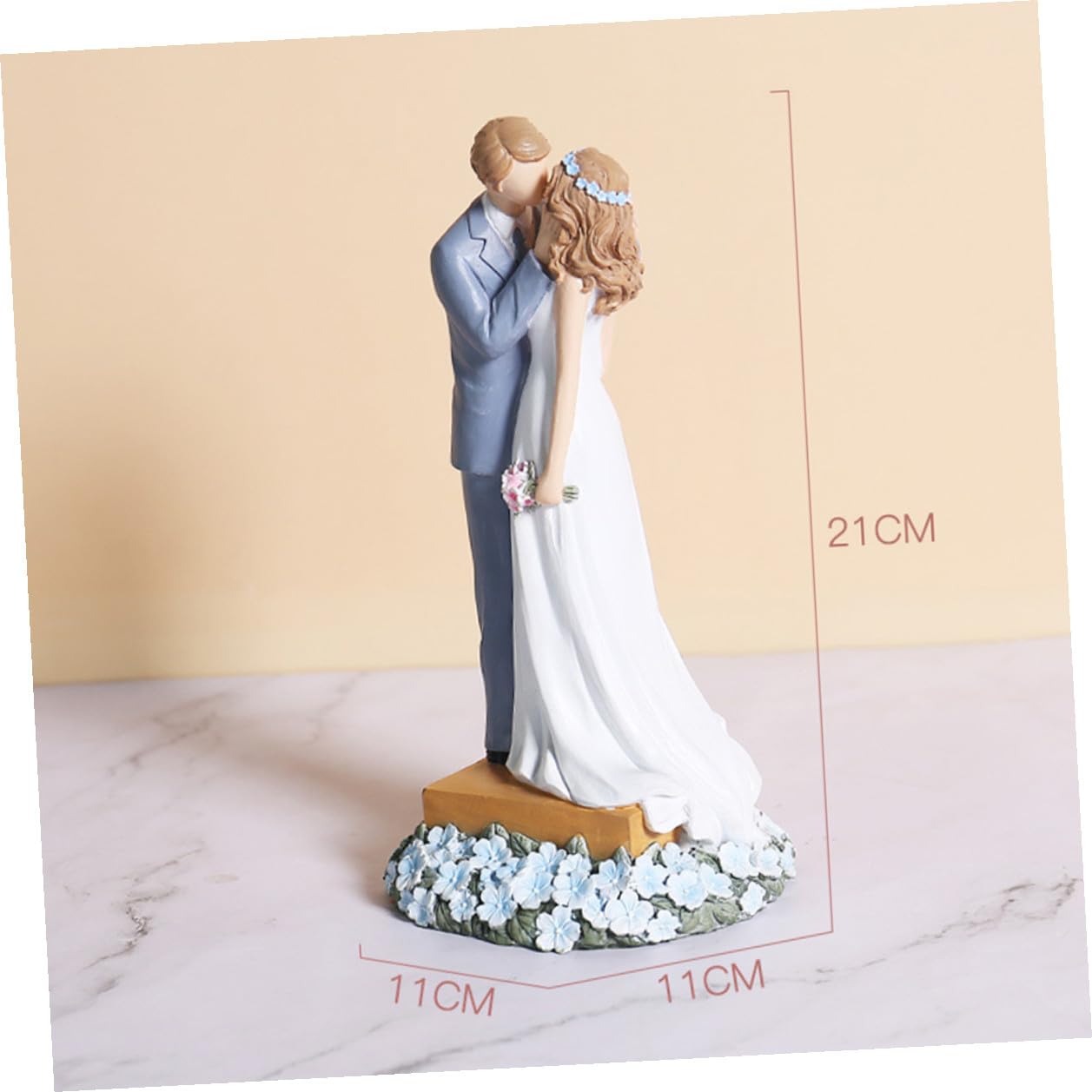 Ornements de Mariage pour Couples Décorations Sculpturales Figurines de Table Originales