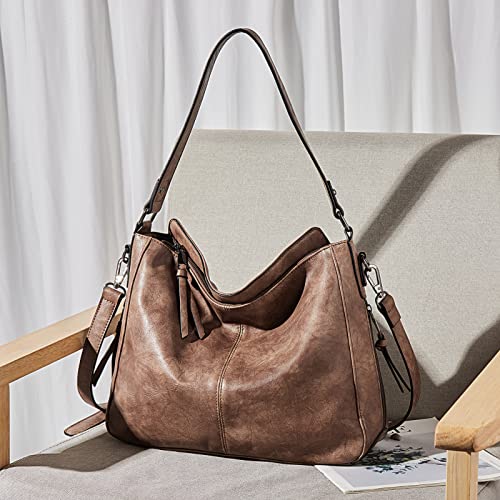 Foxlover Faux Leather Hobo Handbags For Women Large Crossbody Shoulder Bag Ladies Tote Purse #TOP6