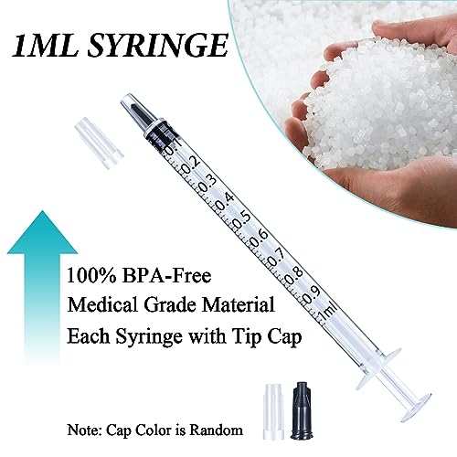 1ml syringes with cap luer slip tip whole pack bulk sterile sealed no needle
