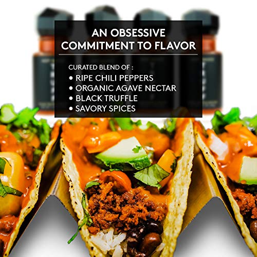 TRUFF Hot Sauce 4Pack Mini Set, Portable Travel Bottles of Gourmet Hot