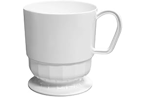 Party Essentials White Tea Cups Plastic
