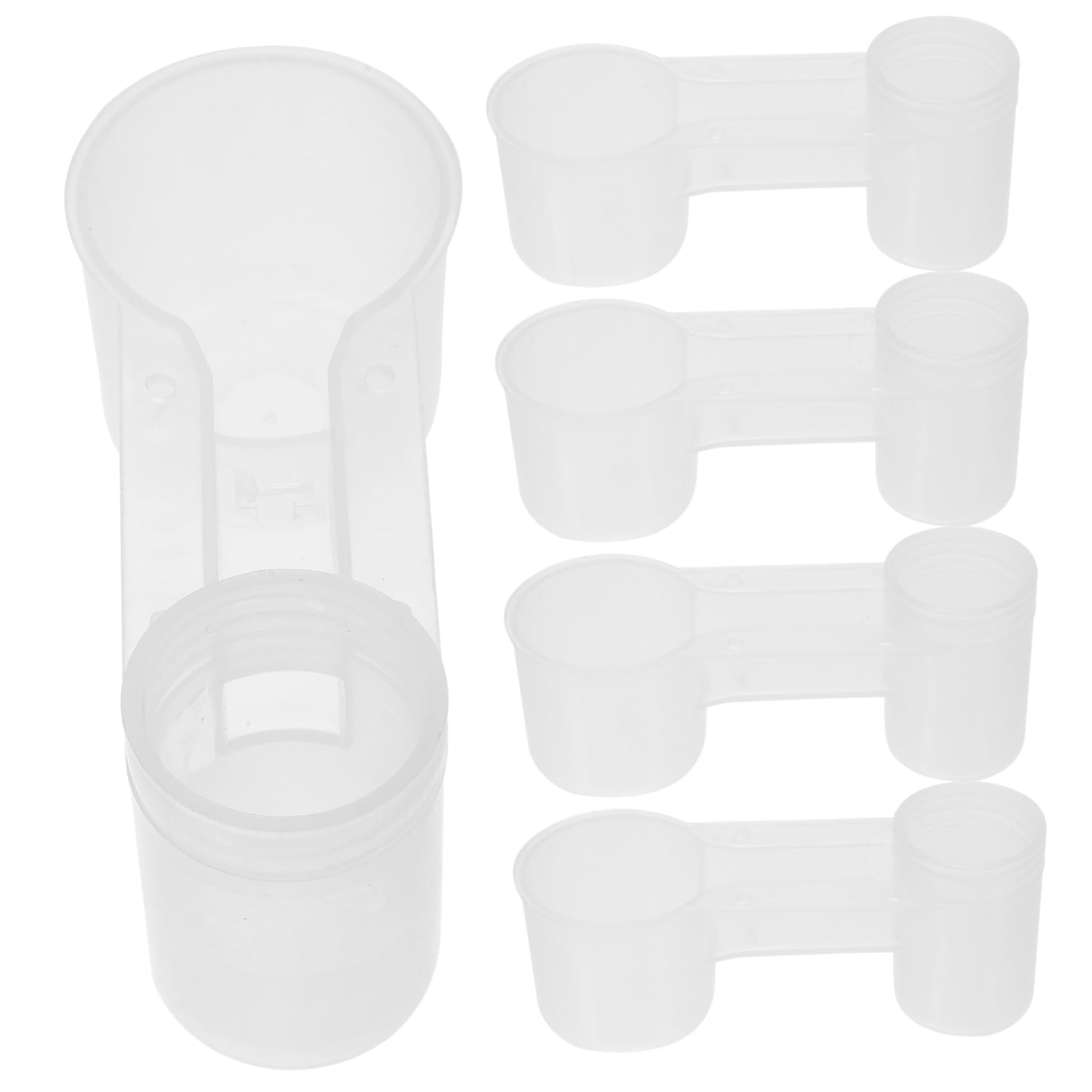 Abbeveratoio per Uccelli Doppia Porta in Plastica Bianco, Set 10 Pezzi | Piccioni e Pappagalli, Adatto a Voliera, Negozi di Animali e Zoo, Beverino Autodrinker in Plastica