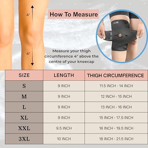 Image of Wonder Care Adjustable Wrap Knee Support Brace, Air Mesh Fabric Knee Brace Cap for Pain Relief, Sports, Arthritis, Running Protection [White] (2, 3XL)