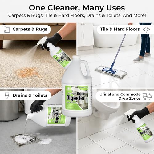 Image of Nilodor BEON Urine Enzymatic Cleaner with Odor Neutralizer for Pet Dog, Carpet, and Bathroom, 1 Gallon, Cucumber Melon