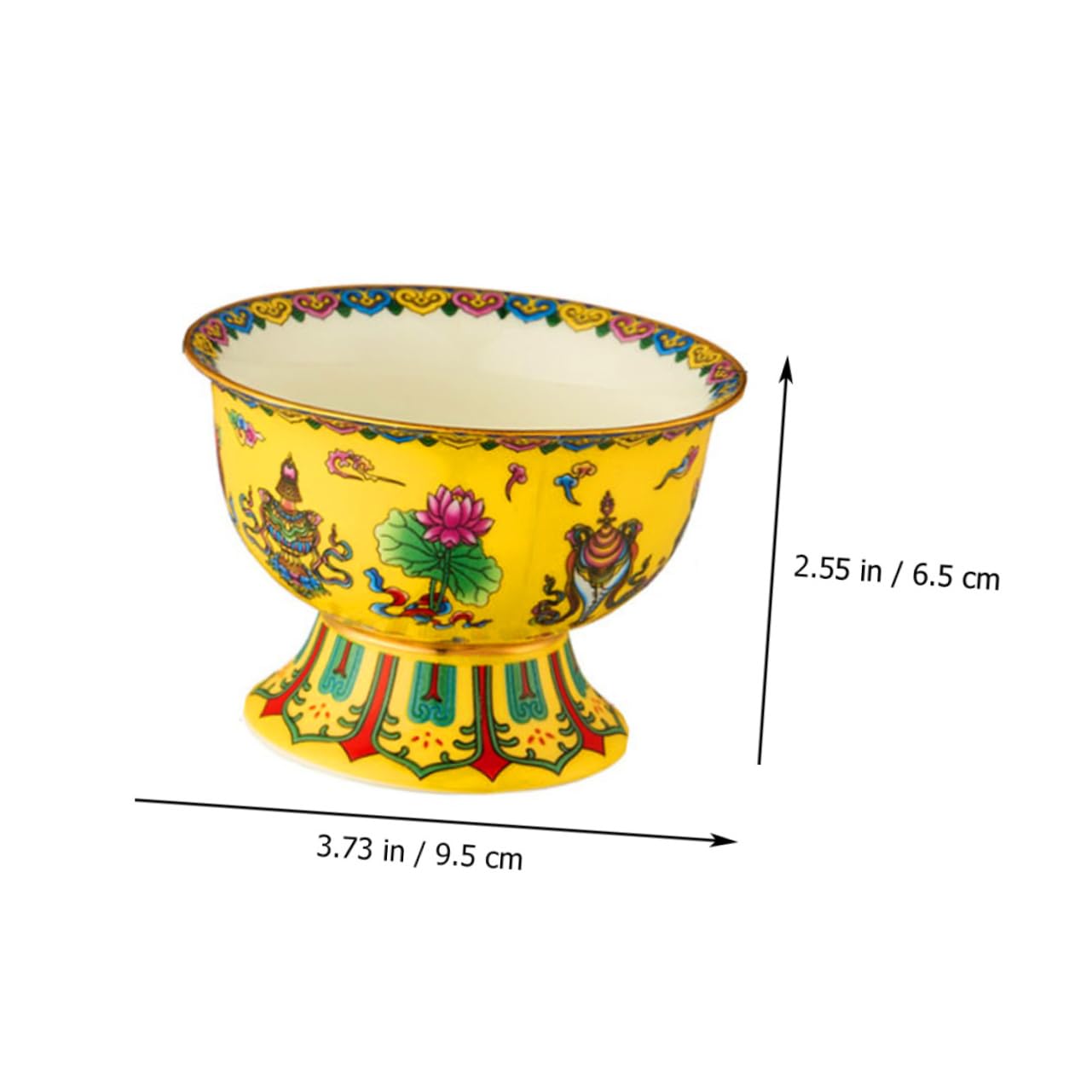 OUNONA 2 Piezas Bol Cerámico de Alta Enamelado Decoración y Ceremonias Budistas Accesorio Multifuncional Ritual y