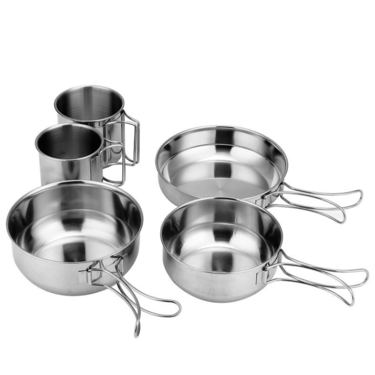 Popote Bivouac Cuiseur Pliable De Camping en Plein Air en Acier Inoxydable, Ensemble De Bols Portables De Camping Cuisine de Camping