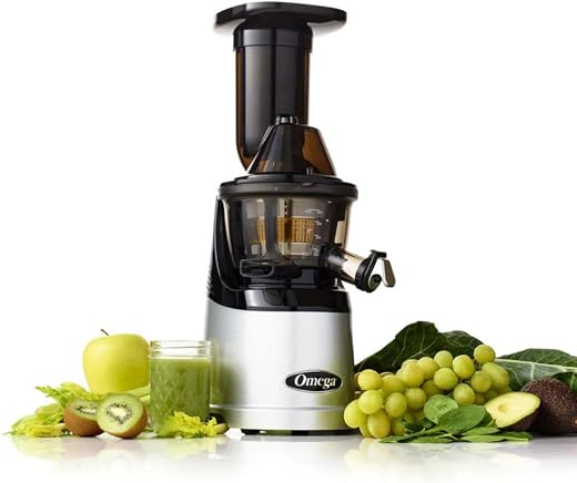 Omega MMV702S MegaMouth Household Cold Press Slow Juicer, All-in-1 Fruit &amp; Vegetable Juicer, 1 Year Spare Parts Warranty, ...