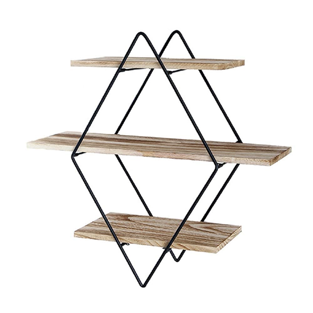 Tablette de rangement murale ronde pour optimiser l'espace avec bois naturel