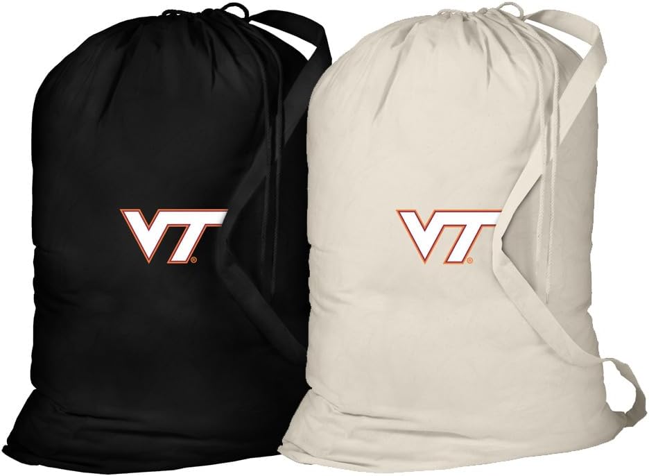 Virginia Tech Hokies Laundry Bag -2 Pc SET- Virginia Tech Clothes Bags