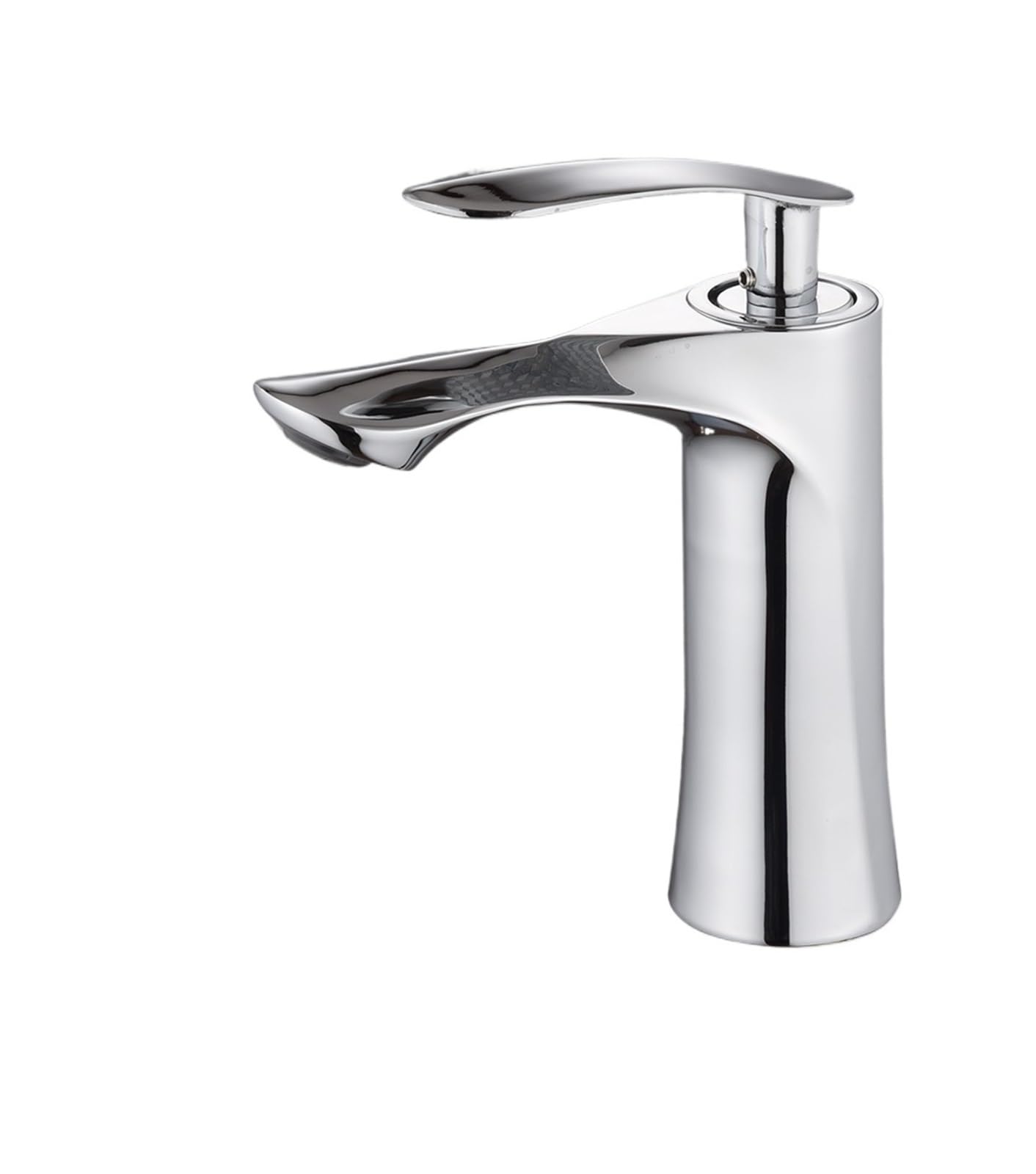 Kitchen Faucet, Bathroom Basin Faucet, Deck Mounted Black Chrome Gold Luxury Sink Tap, Single Hole Water Hot and Cold Mixer(MP19-1 Sliver)