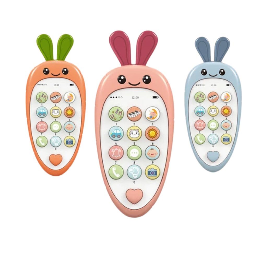 SHANAYA Baby Musical Mobile Cell Cordless Phone Toys for Kids Toddlers, Girls, Boys with Music Ringtones Lights (Random Colors Will Be Sent - 1 Piece)