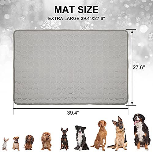 Suroomy Pet Dog Cooling Bed Mats,Self Cooling Pet Dog Cool Mat Pads For Dogs Cats Indoor And Outdoor (X-Large(28X40 Inch), Grey) #TOP4