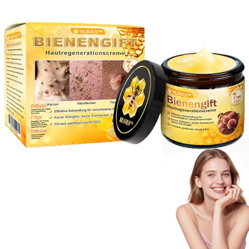 VLSVLS Bienengift Hautregenerationscreme, Professionelle Bienengift Therapie Creme, Vlsvls Bienengift-Reparaturcreme, Bienengiftsalbe, Bienengift Creme für alle Hauttypen (1 Stück)
