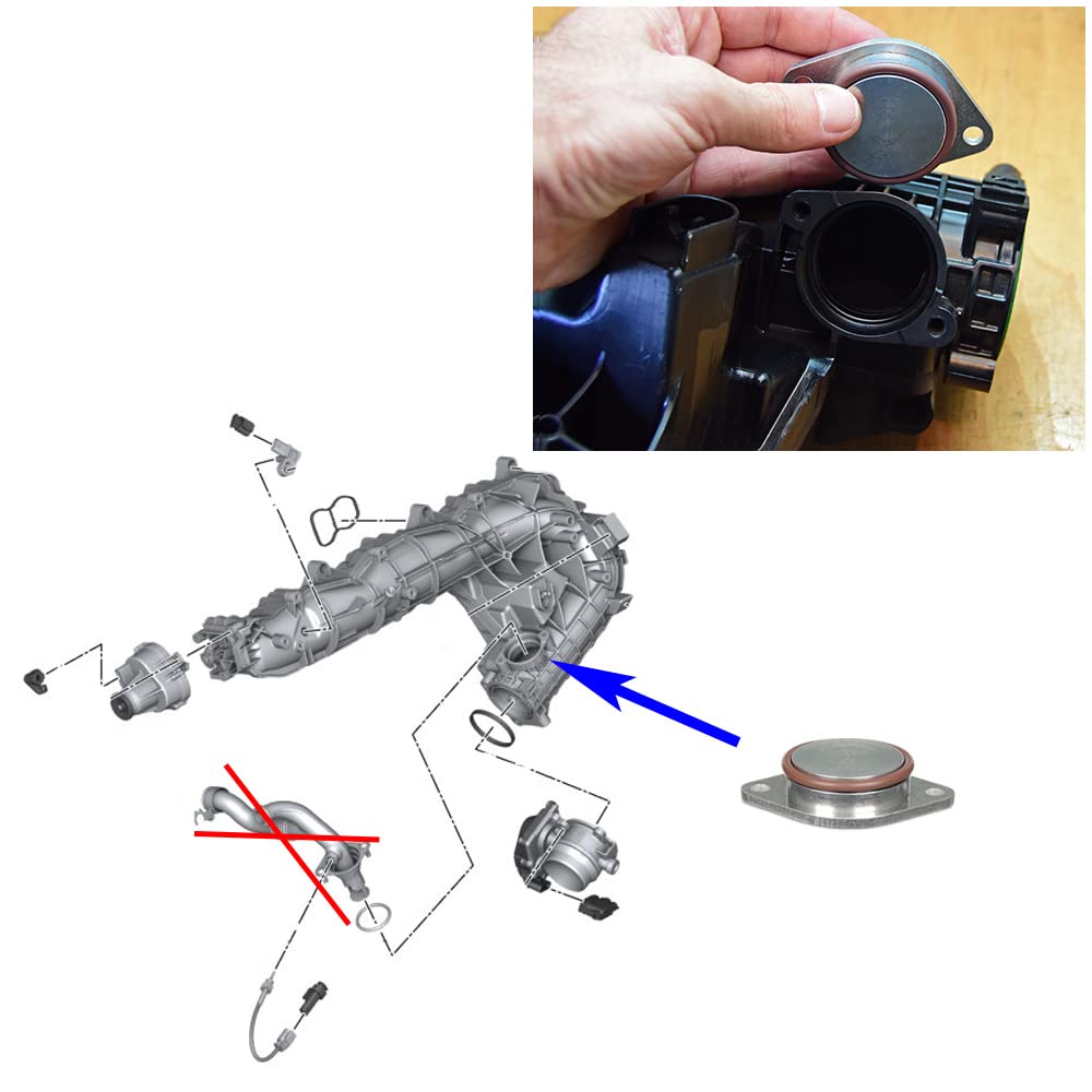 Valvola EGR + Kit Eliminazione Radiatore EGR per motori Diesel BMW 3.0 N57 N57S