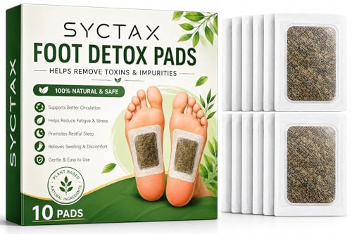 SYCTAX Natural Ginger Cleansing Pads for Body Pain Relief & Toxin Removal – Herbal Footpatch for Weight Loss, Mild Fat Burn & Deep Care(Pack of 10)