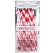 Cupture Reusable & Unbreakable Red & White Color Striped Straws - 12 Count + Free Brush