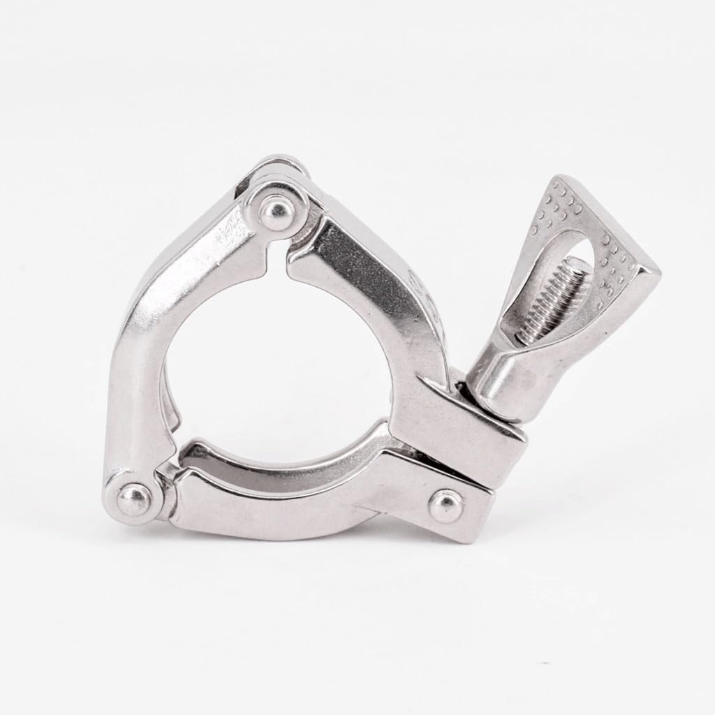 Refixamo One Color Pipe Clamps, 304 Stainless Steel Tri Clamp Fitting 1.5-4.5 Inch For Machinery Manufacturers(1.5 Inch)