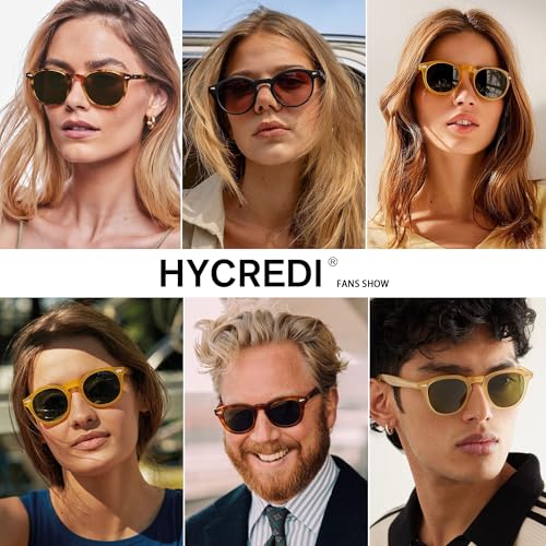 Hycredi Retro Round Sunglasses for Men Women - Vintage Circle Style Shades - 3 Pack Trendy Tinted Sun Glasses2