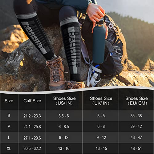 Rahhint Merino Wool Ski Socks 2-Pack, Compression Knee High Thermal Socks Womens Mens For Skiing Snowboarding Cold Weather #TOP5