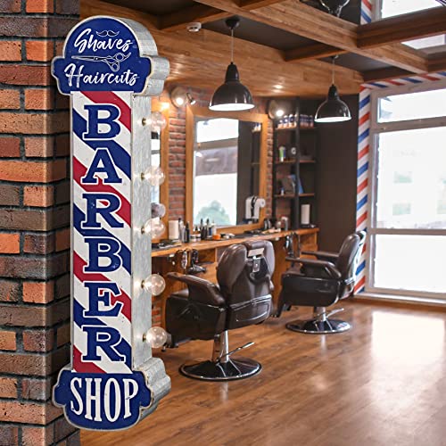 Barber Shop Vintage Inspired Double-Sided Marquee Led Sign Retro Wall Décor For The Home, Game Room, Bar, Man Cave, Garage, Or Bedroom (30" X 8" X 5") #TOP1