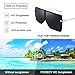 FEISEDY Flat Top Oversized Shield Sunglasses Women Men Square Fashion Rimless Shades UV400 B2784