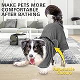 auvstar Hundebademantel aus Baumwolle,Saugstarker Hunde Bademantel Gross,Kuscheliger Bademantel Hunde groß,Hundehandtuch