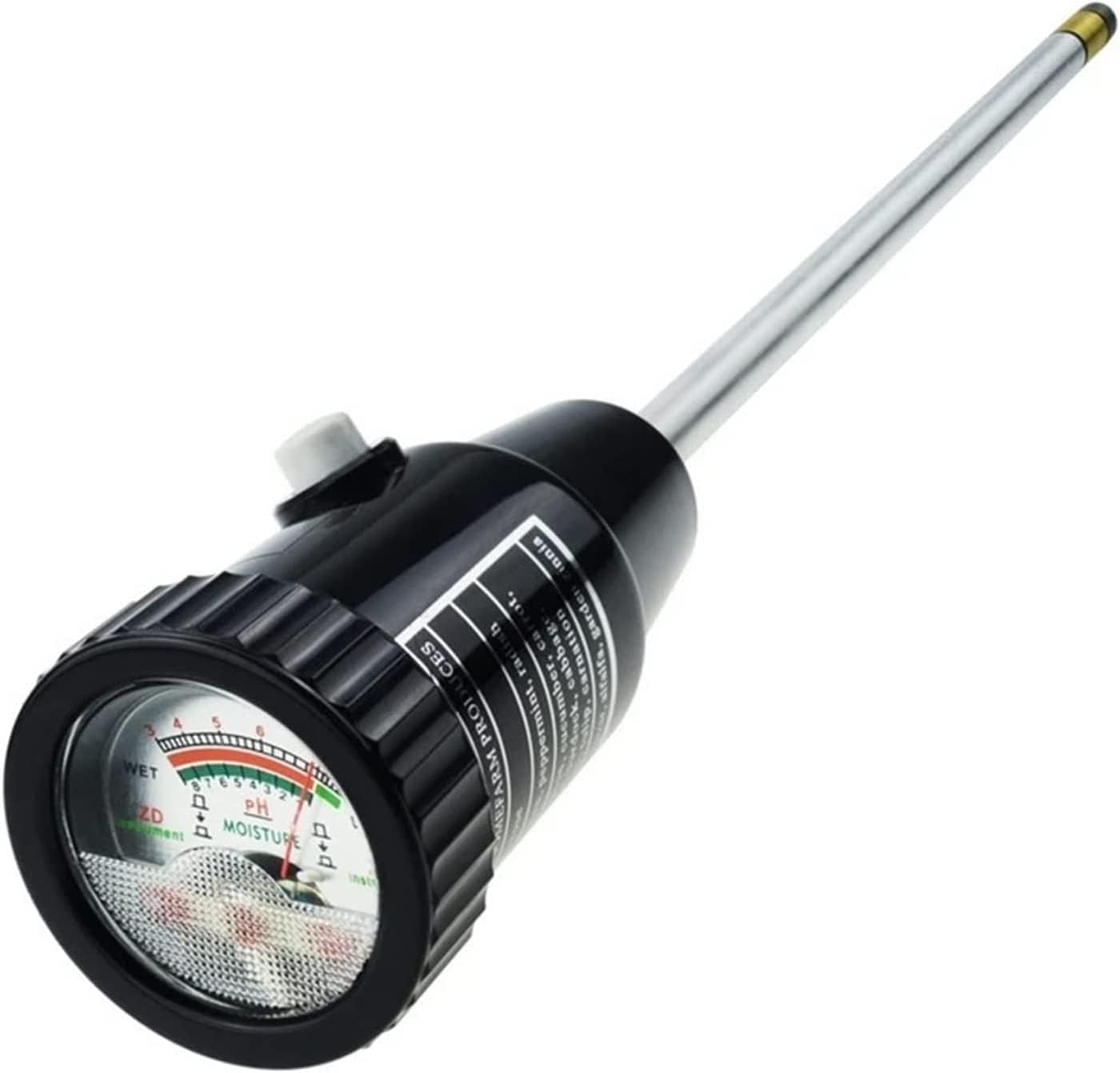 Long Probe Deep Use Soil Moisture Meter,Soil Ph & Moisture Meter 295mm Long Electrode No Battery Needed for Garden, Farm, Lawn, Indoor &Outdoor