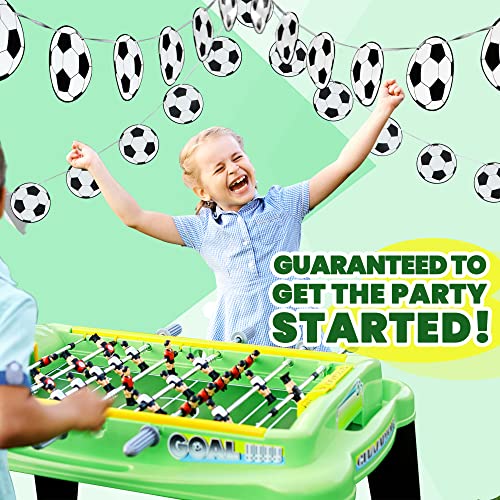 Novelty Place Soccer Party Decoration Banners 32 Pcs - Soccer Ball Football Pattern Garlands Bunting Decorations Cards For Kids Boys Soccer Fans Birthday Party #TOP3