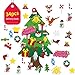 Produktbild eulogize Filz Weihnachtsbaum DIY Weihnachtsbaum Kinder Filz Dekorationen für Fenster, Türen, Räume Set mit Ornamente 33 Pcs für Kinder