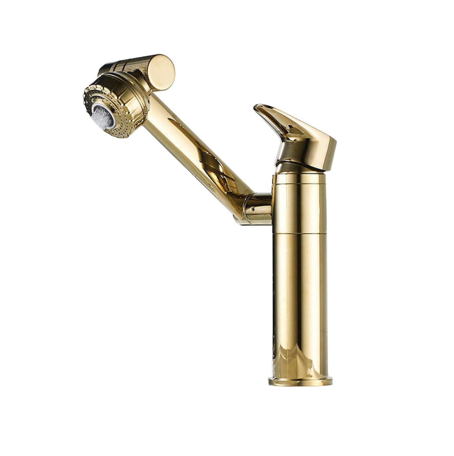 Inodoro lavabo de baño universal de dos niveles salida de agua grifo rotativo de agua fría y caliente, sin tubería de entrada