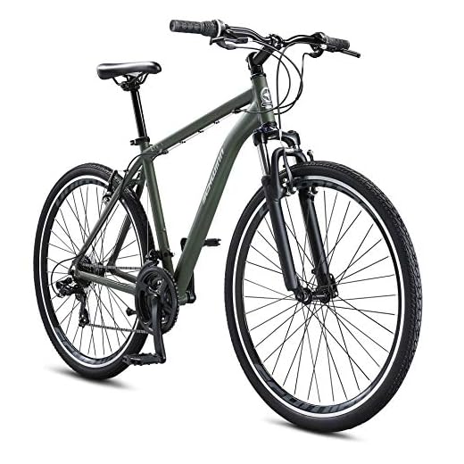 Schwinn GTX 1.0 Comfort Adult Hybrid Bike for Men and Women, Dual Sport Bicycle, 700c Wheels, 20-Inch Step-Over Aluminum Frame, 21-Speed Twist Shifters, Alloy Linear Pull Brakes, Green