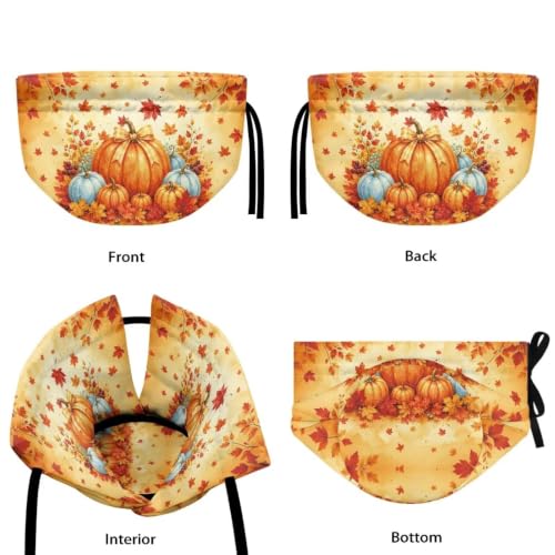 Image of Fall Pumpkin Tea Cosy for Teapot Insulated Kettle Cover Bow Print Breakfast Warmer Kitchen Teapot Dust Covers Washable Tea Cozy Tabletop Decorations for Afternoon Tea