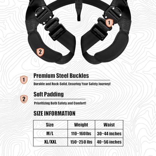 QOGIR Tree Stand Harness, Lightweight Hunter Safety Harness for Tree-Stand Hunting, Adjustable Tree Stand Safety Harness, Durable Hunting Harness, Comfortable Safe All-Season Great Mobility by QOGIR - Image 3