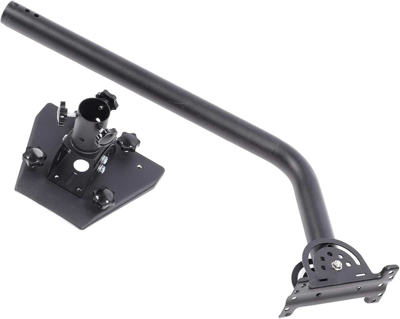 Satellite Wall Mount Kit, 43x20x15cm Satellite Pipe Adapter with Black Pole Mount for Fixing Equipment